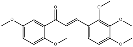 (2E)-1-(2,5-dimethoxyphenyl)-3-(2,3,4-trimethoxyphenyl)prop-2-en-1-one Struktur