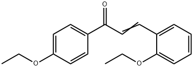 (2E)-3-(2-ethoxyphenyl)-1-(4-ethoxyphenyl)prop-2-en-1-one Struktur