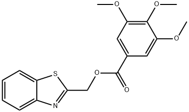 benzo[d]thiazol-2-ylmethyl 3,4,5-trimethoxybenzoate Struktur