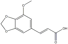 5-methoxy-3,4-methylenedioxycinnamic acid Struktur