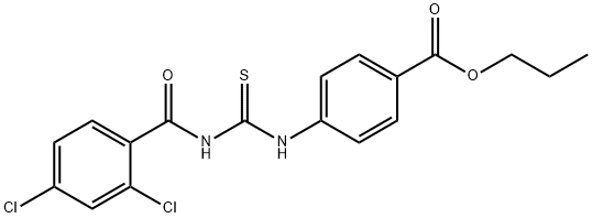 propyl 4-({[(2,4-dichlorobenzoyl)amino]carbonothioyl}amino)benzoate Struktur