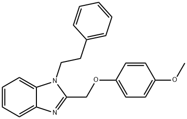 2-((4-methoxyphenoxy)methyl)-1-phenethyl-1H-benzo[d]imidazole Struktur