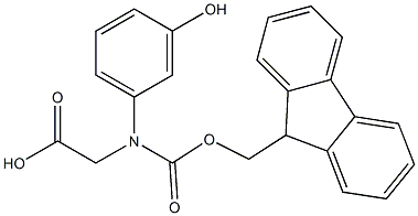 N-Fmoc-RS-3-hydroxyphenylglycine Struktur