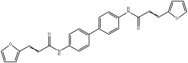 N,N'-4,4'-biphenyldiylbis[3-(2-furyl)acrylamide] Struktur