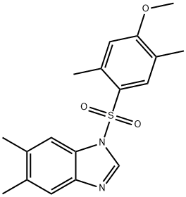 1-((4-methoxy-2,5-dimethylphenyl)sulfonyl)-5,6-dimethyl-1H-benzo[d]imidazole Struktur