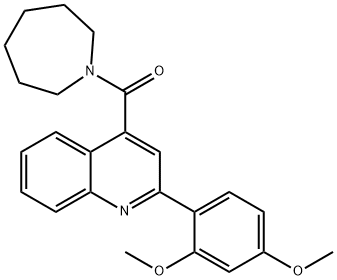 azepan-1-yl-[2-(2,4-dimethoxyphenyl)quinolin-4-yl]methanone Struktur