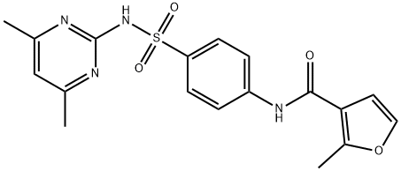 N-[4-[(4,6-dimethylpyrimidin-2-yl)sulfamoyl]phenyl]-2-methylfuran-3-carboxamide Struktur