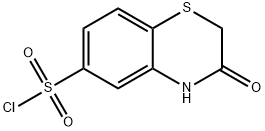 3-oxo-3,4-dihydro-2H-benzo[1,4]thiazine-6-sulfonyl chloride Struktur