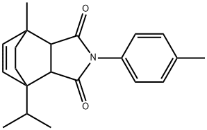 4-isopropyl-7-methyl-2-(p-tolyl)-3a,4,7,7a-tetrahydro-1H-4,7-ethanoisoindole-1,3(2H)-dione Struktur