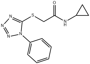 N-cyclopropyl-2-[(1-phenyl-1H-tetrazol-5-yl)sulfanyl]acetamide Struktur