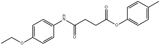 4-methylphenyl 4-[(4-ethoxyphenyl)amino]-4-oxobutanoate Struktur