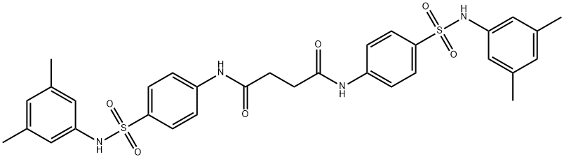 N,N'-bis(4-{[(3,5-dimethylphenyl)amino]sulfonyl}phenyl)succinamide Struktur