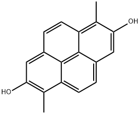 2,7-Dihydroxy-1,6-dimethylpyrene Struktur