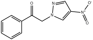 2-(4-nitro-1H-pyrazol-1-yl)-1-phenylethan-1-one Struktur