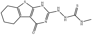 N-methyl-2-(4-oxo-3,4,5,6,7,8-hexahydrobenzo[4,5]thieno[2,3-d]pyrimidin-2-yl)hydrazine-1-carbothioamide Struktur