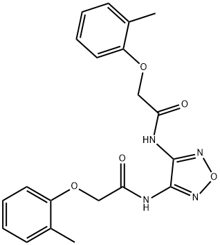 N,N'-1,2,5-oxadiazole-3,4-diylbis[2-(2-methylphenoxy)acetamide] Struktur