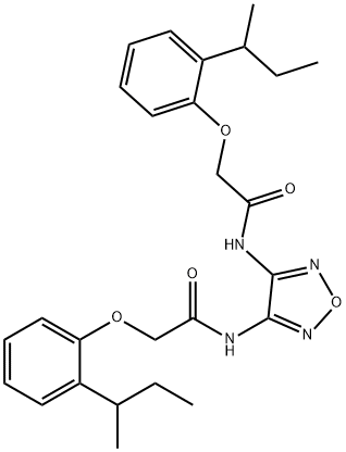 N,N'-1,2,5-oxadiazole-3,4-diylbis[2-(2-sec-butylphenoxy)acetamide] Struktur