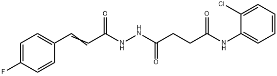 N-(2-chlorophenyl)-4-{2-[3-(4-fluorophenyl)acryloyl]hydrazino}-4-oxobutanamide Struktur