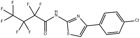 N-[4-(4-chlorophenyl)-1,3-thiazol-2-yl]-2,2,3,3,4,4,4-heptafluorobutanamide Struktur