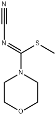 (Z)-cyano[(methylsulfanyl)(morpholin-4-yl)methylidene]amine Struktur