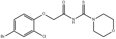 2-(4-bromo-2-chlorophenoxy)-N-(4-morpholinylcarbonothioyl)acetamide Struktur