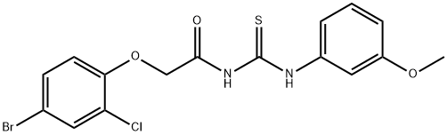 2-(4-bromo-2-chlorophenoxy)-N-{[(3-methoxyphenyl)amino]carbonothioyl}acetamide Struktur