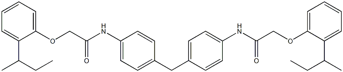 N,N'-[methylenebis(4,1-phenylene)]bis[2-(2-sec-butylphenoxy)acetamide] Struktur