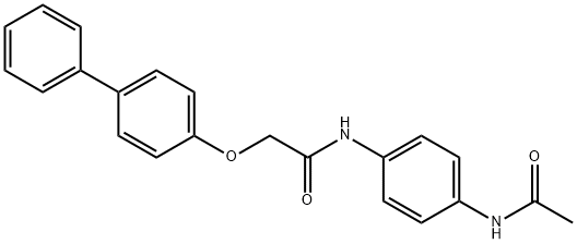 N-[4-(acetylamino)phenyl]-2-(4-biphenylyloxy)acetamide Struktur