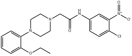 N-(4-chloro-3-nitrophenyl)-2-[4-(2-ethoxyphenyl)piperazin-1-yl]acetamide Struktur