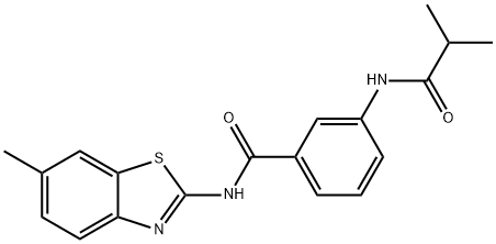 N-(6-methyl-1,3-benzothiazol-2-yl)-3-[(2-methylpropanoyl)amino]benzamide Struktur