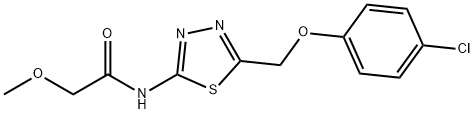 N-{5-[(4-chlorophenoxy)methyl]-1,3,4-thiadiazol-2-yl}-2-methoxyacetamide Struktur