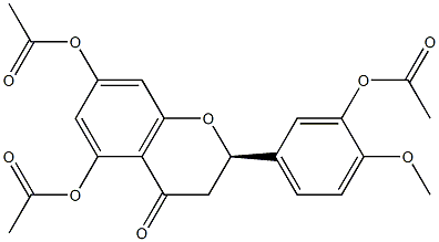 [(2R)-7-acetyloxy-2-(3-acetyloxy-4-methoxy-phenyl)-4-oxo-chroman-5-yl] acetate Struktur