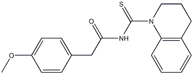 N-(3,4-dihydro-1(2H)-quinolinylcarbonothioyl)-2-(4-methoxyphenyl)acetamide Struktur