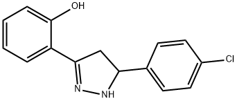 2-[5-(4-chlorophenyl)-4,5-dihydro-1H-pyrazol-3-yl]phenol Struktur