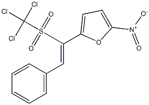 2-nitro-5-[2-phenyl-1-(trichloromethylsulfonyl)ethenyl]furan Struktur