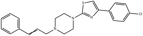 1-[4-(4-chlorophenyl)-1,3-thiazol-2-yl]-4-[(2E)-3-phenylprop-2-en-1-yl]piperazine Struktur