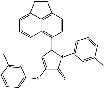 5-(1,2-dihydroacenaphthylen-5-yl)-1-(3-methylphenyl)-3-[(3-methylphenyl)amino]-1,5-dihydro-2H-pyrrol-2-one Struktur