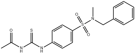 N-{[(4-{[benzyl(methyl)amino]sulfonyl}phenyl)amino]carbonothioyl}acetamide Struktur