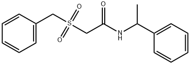 2-benzylsulfonyl-N-(1-phenylethyl)acetamide Struktur