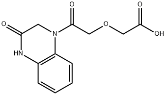 2-[2-oxo-2-(3-oxo-2,4-dihydroquinoxalin-1-yl)ethoxy]acetic acid Struktur