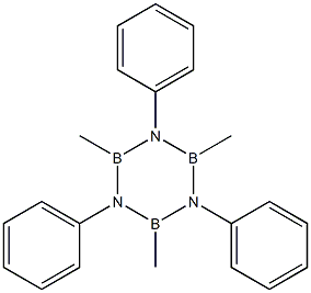 2,4,6-trimethyl-1,3,5-triphenyl-1,3,5,2,4,6-triazatriborinane Struktur