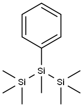 Trisilane, 1,1,1,2,3,3,3-heptamethyl-2-phenyl- Struktur