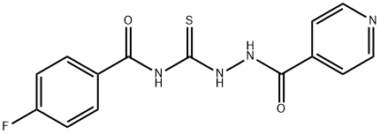 4-fluoro-N-[(2-isonicotinoylhydrazino)carbonothioyl]benzamide Struktur