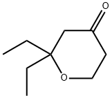 2,2-Diethyl-tetrahydro-pyran-4-one Struktur