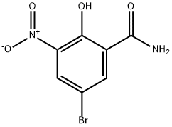 5-Bromo-2-hydroxy-3-nitrobenzamide Struktur