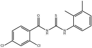 2,4-dichloro-N-{[(2,3-dimethylphenyl)amino]carbonothioyl}benzamide Struktur