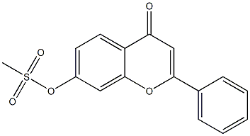 4H-1-Benzopyran-4-one, 7-[(methylsulfonyl)oxy]-2-phenyl- Struktur