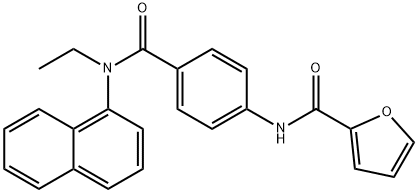 N-[4-[ethyl(naphthalen-1-yl)carbamoyl]phenyl]furan-2-carboxamide Struktur