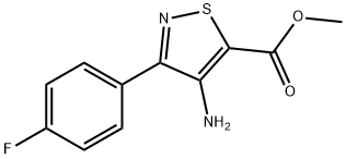 methyl 4-amino-3-(4-fluorophenyl)-1,2-thiazole-5-carboxylate Struktur