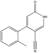 3-Pyridinecarbonitrile, 1,6-dihydro-4-(2-methylphenyl)-6-oxo- Struktur